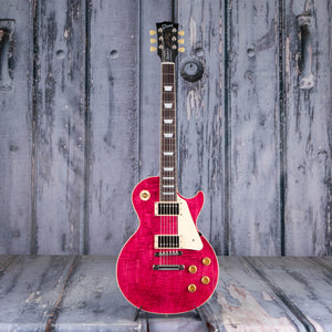 Gibson USA Les Paul Standard 50s Figured Top Electric Guitar, Translucent Fuchsia, front