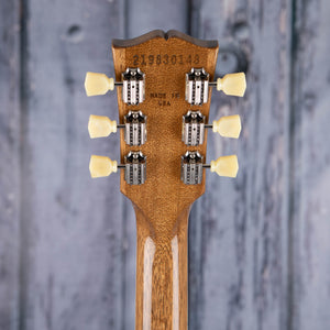 Gibson USA Les Paul Standard 50s Plain Top Electric Guitar, Cardinal Red, back headstock