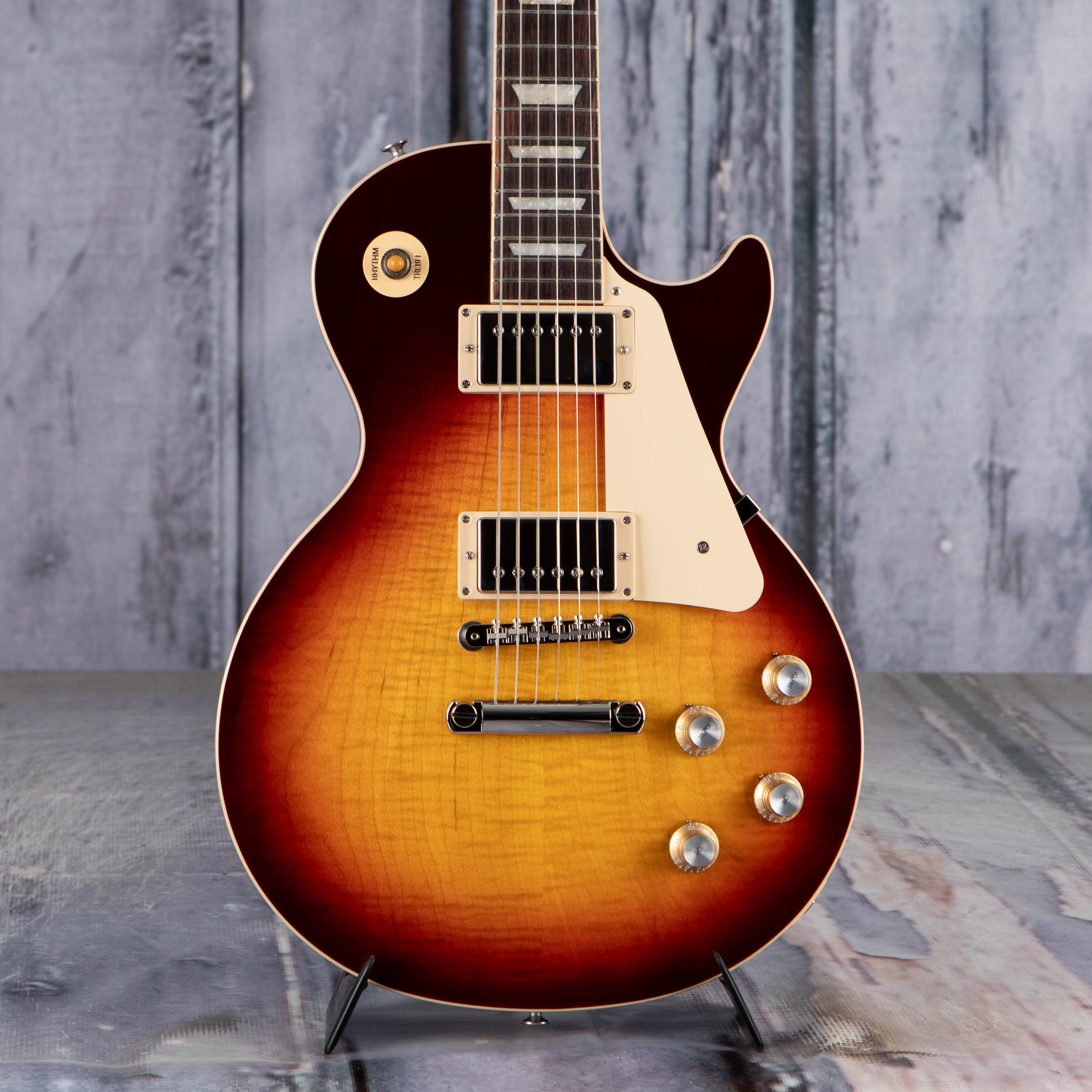 Gibson USA Les Paul Standard '60s Electric Guitar, Bourbon Burst, front closeup