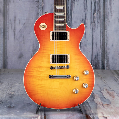 Gibson USA Les Paul Standard '60s Electric Guitar, Faded Vintage Cherry Sunburst, front closeup