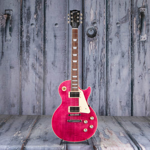 Gibson USA Les Paul Standard 60s Figured Top Electric Guitar, Translucent Fuchsia, front