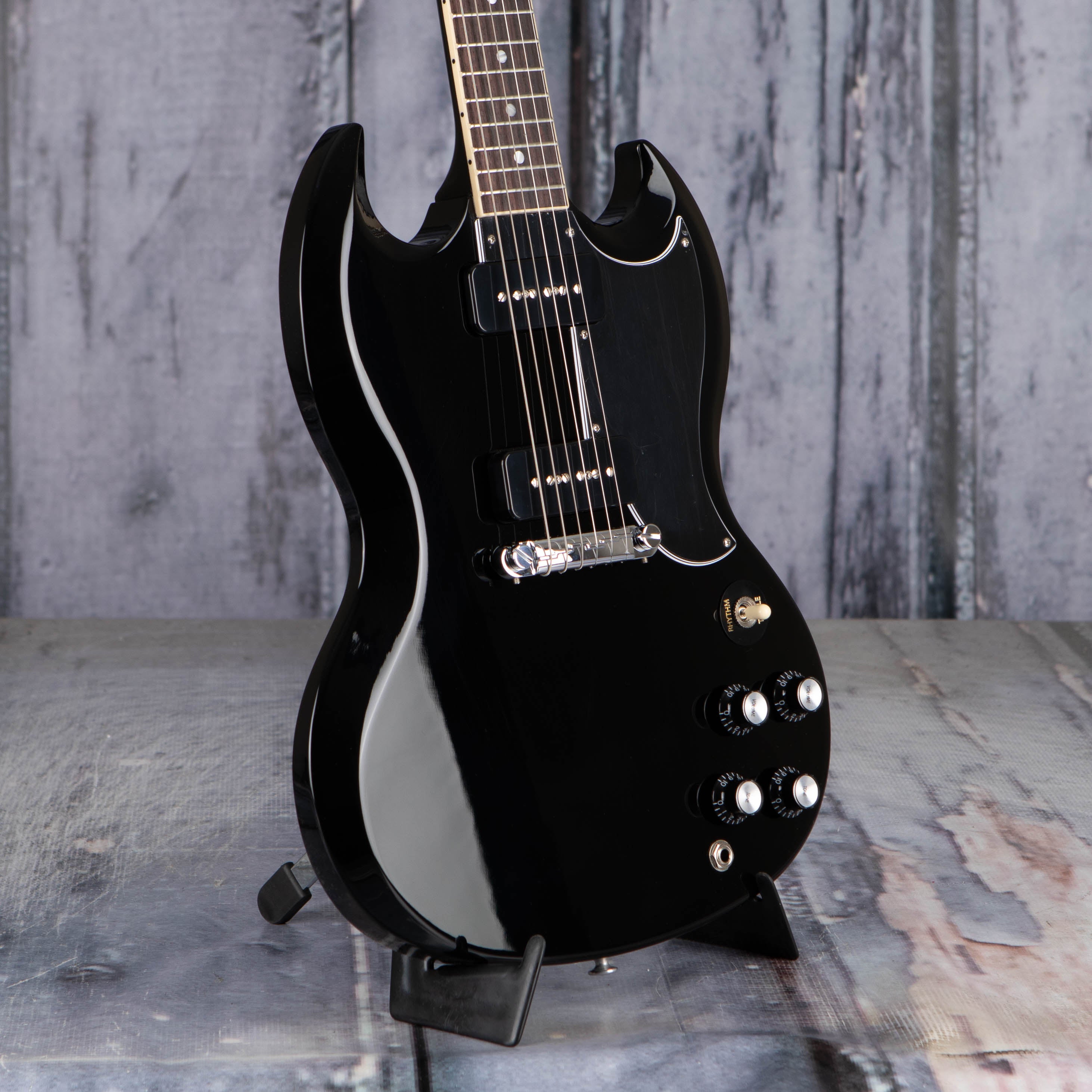 Gibson USA SG Special Electric Guitar, Ebony, angle