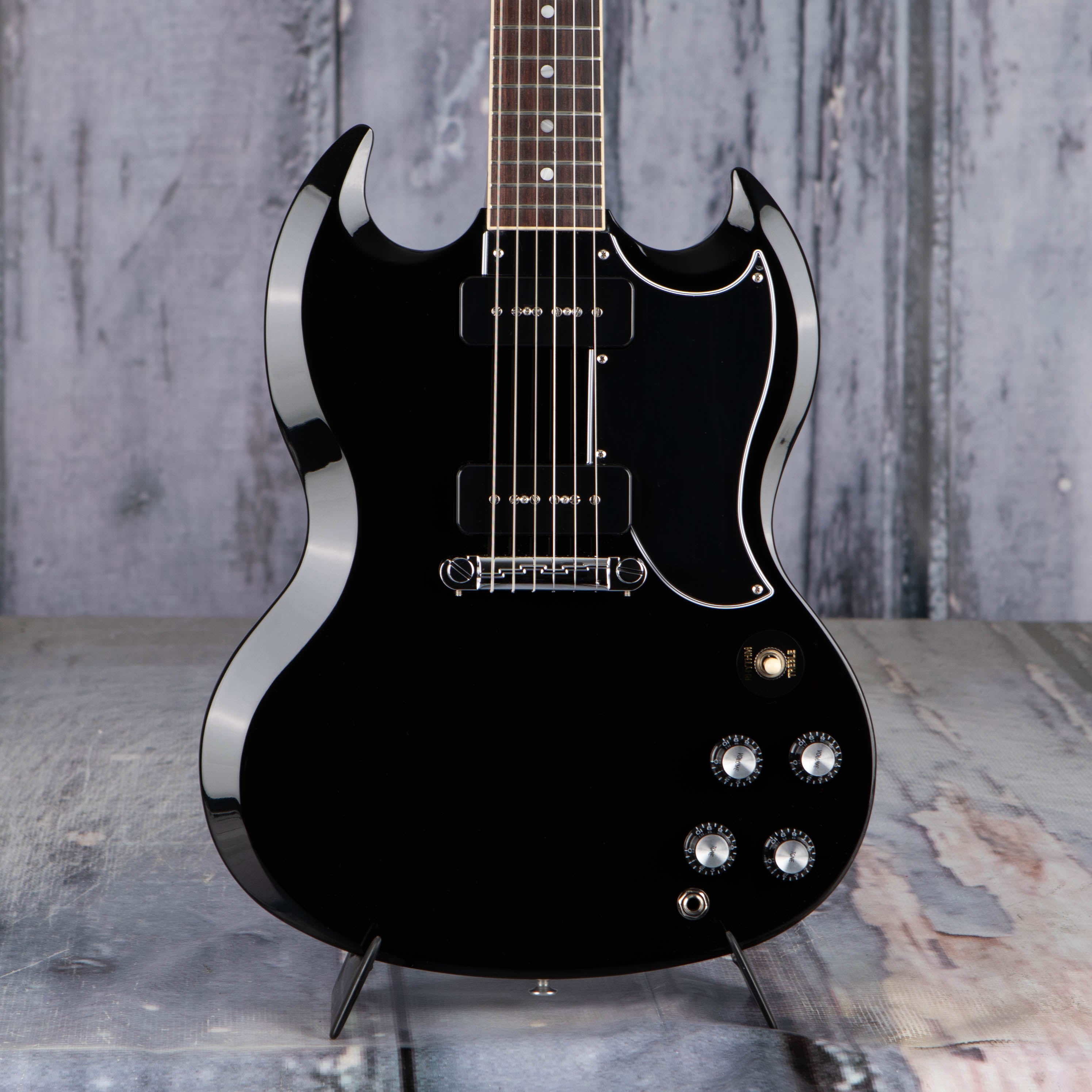 Gibson USA SG Special Electric Guitar, Ebony, front closeup