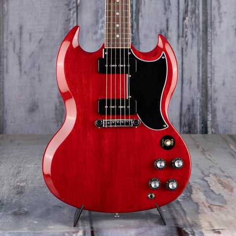 Gibson USA SG Special Electric Guitar, Vintage Cherry, front closeup