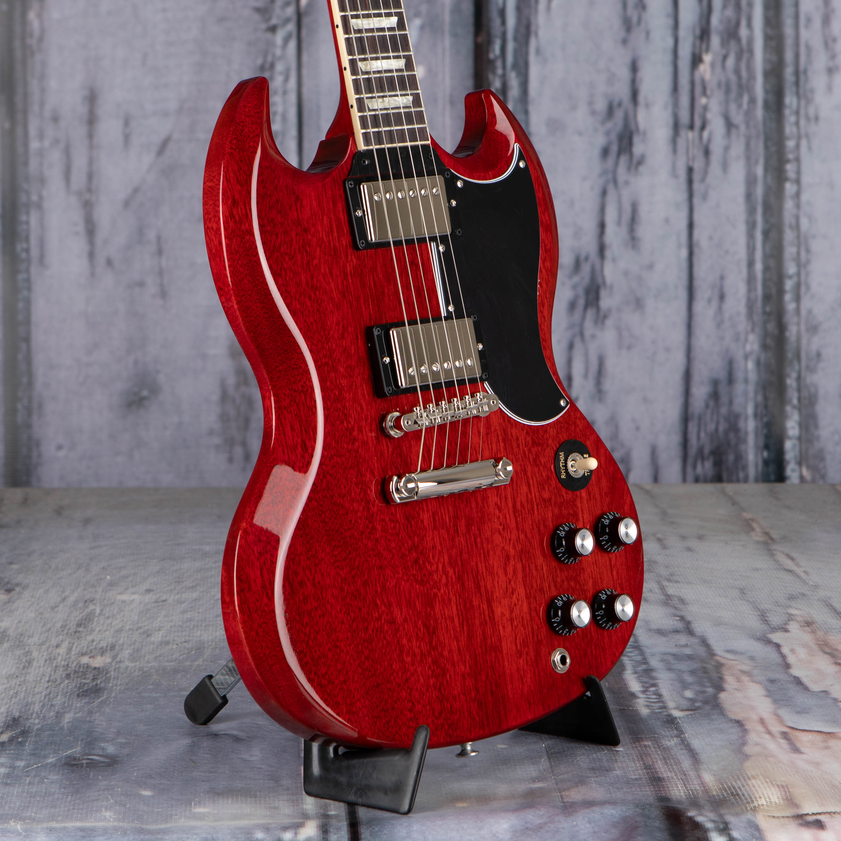 Gibson USA SG Standard '61 Electric Guitar, Vintage Cherry, angle
