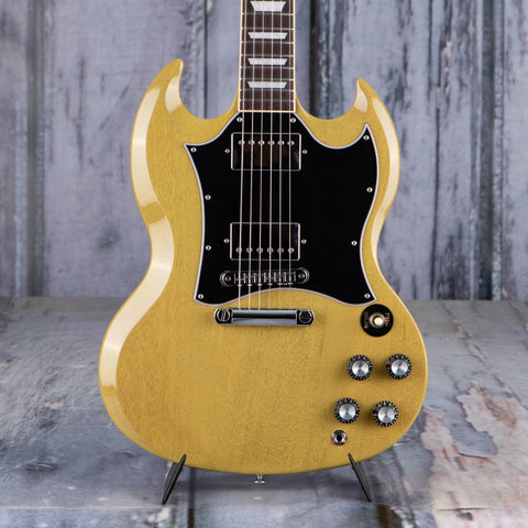 Gibson USA SG Standard Electric Guitar, TV Yellow, front closeup