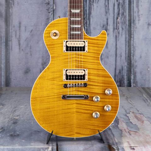 Gibson USA Slash Les Paul Standard Electric Guitar, Appetite Amber, front closeup