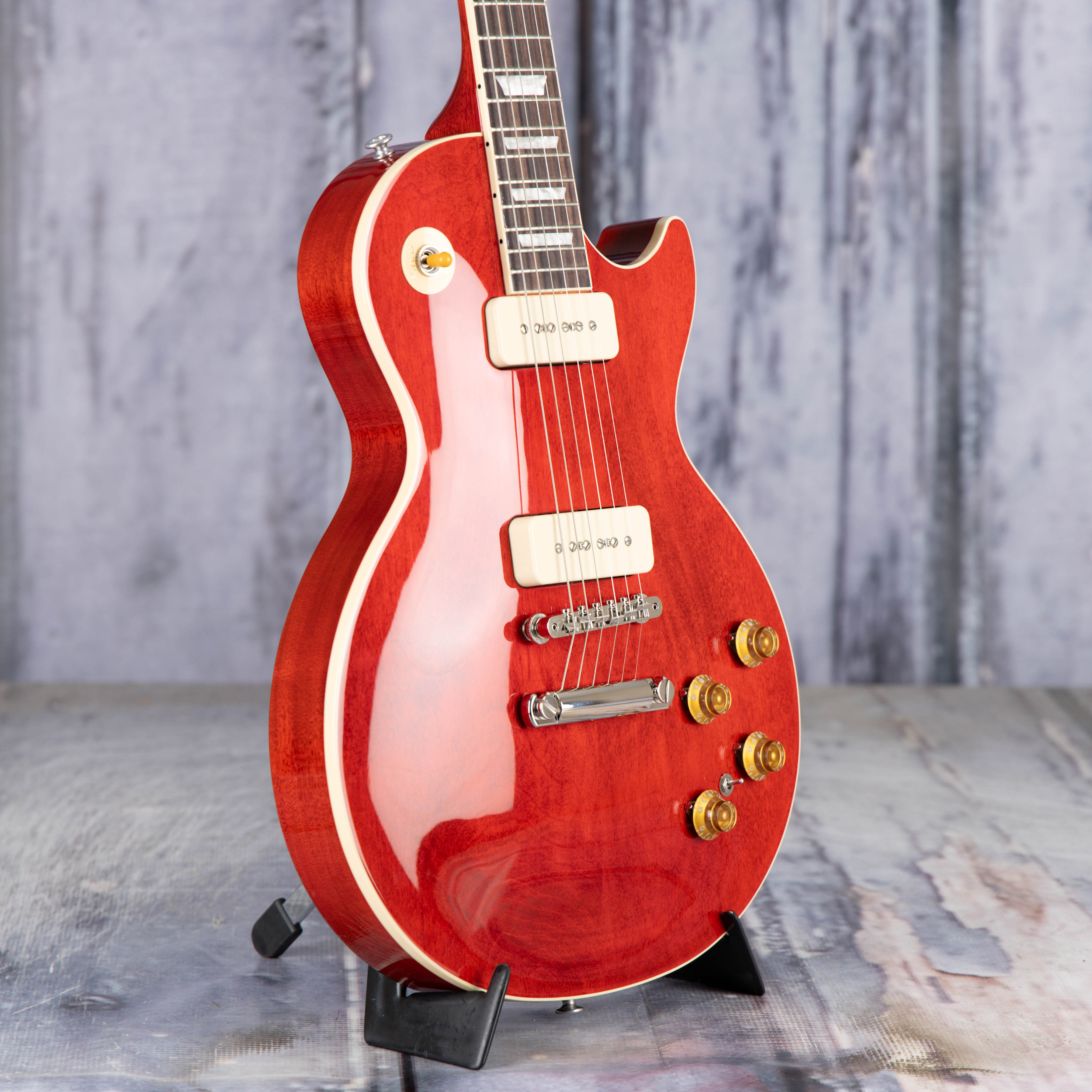 Gibson Warren Haynes Les Paul Standard Electric Guitar, '60s Cherry, angle