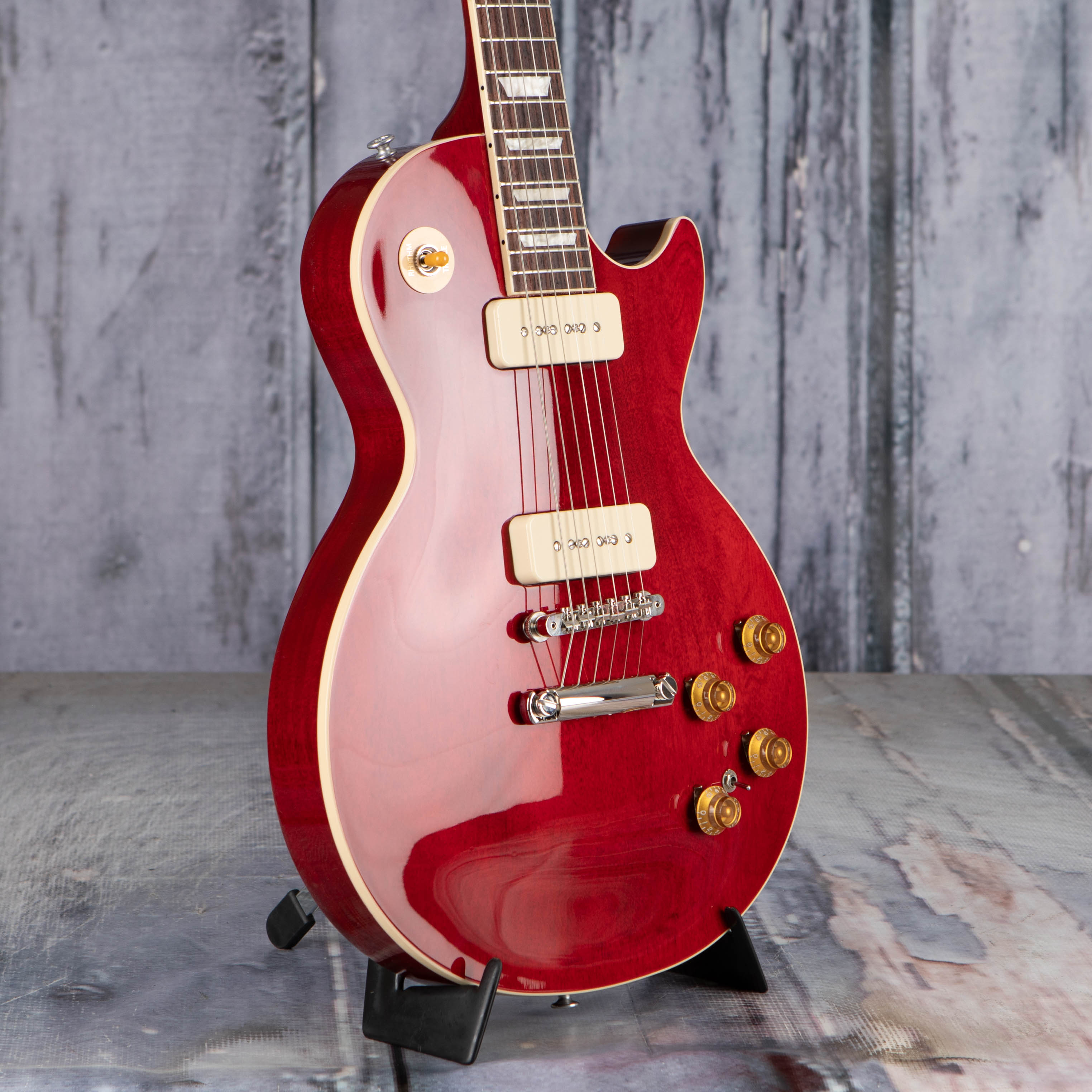 Gibson Warren Haynes Les Paul Standard Electric Guitar, '60s Cherry, angle