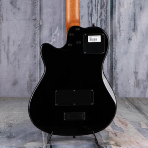 Godin Multiac Mundial Nylon Acoustic/Electric Guitar, Onyx Black, back closeup