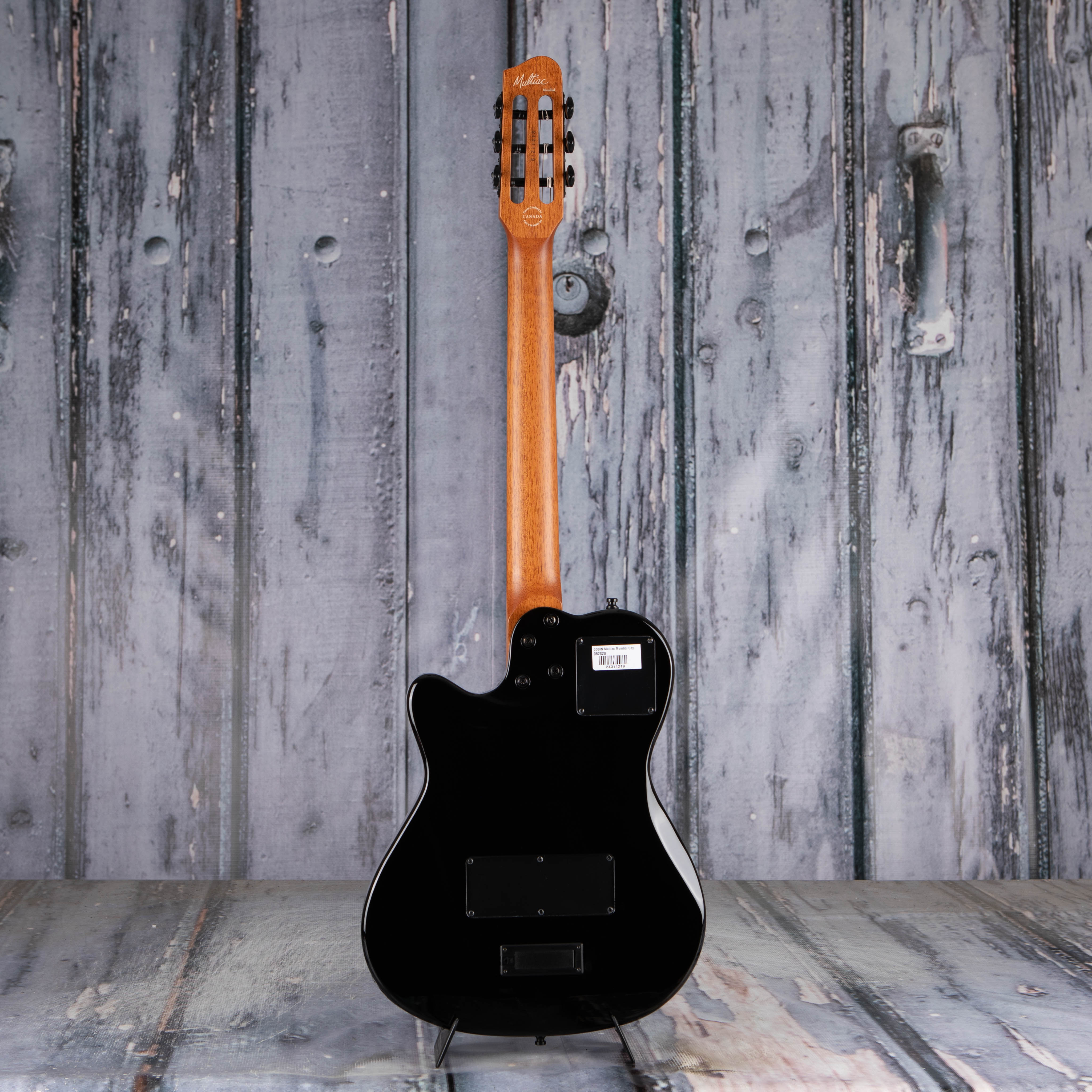Godin Multiac Mundial Nylon Acoustic/Electric Guitar, Onyx Black, back