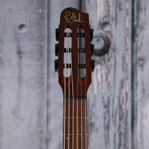 Godin Multiac Mundial Nylon Acoustic/Electric Guitar, Onyx Black, front headstock