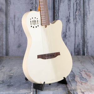 Godin Multiac Mundial Nylon Acoustic/Electric Guitar, Ozark Cream, angle