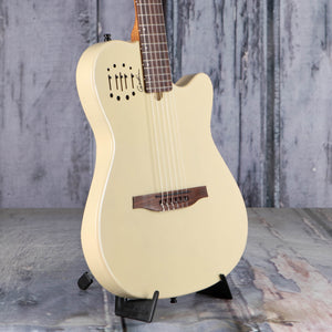 Godin Multiac Mundial Nylon Acoustic/Electric Guitar, Ozark Cream, angle