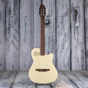 Godin Multiac Mundial Nylon Acoustic/Electric Guitar, Ozark Cream, front
