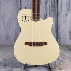 Godin Multiac Mundial Nylon Acoustic/Electric Guitar, Ozark Cream, front closeup