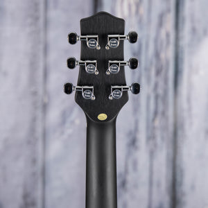 Gold Tone AC-6 Mini Acoustic Composite 6-String Banjitar, Black, back headstock