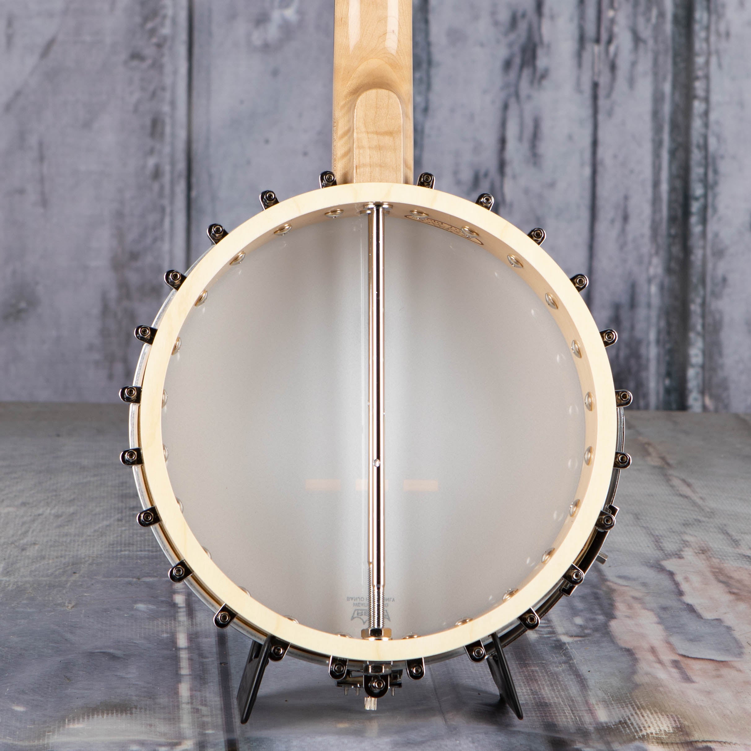 Gold Tone CC-100 Cripple Creek Open Composite Banjo, Natural, back closeup