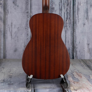 Gretsch Deltoluxe Parlor Acoustic/Electric Guitar, Black Top, back closeup