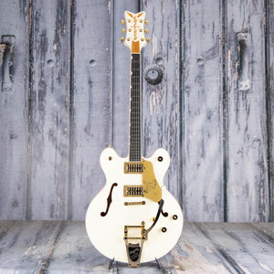 Gretsch Falcon Center Block LTD Double-Cut W/ String-Thru Bigsby Semi-Hollowbody Guitar, Vintage White, front