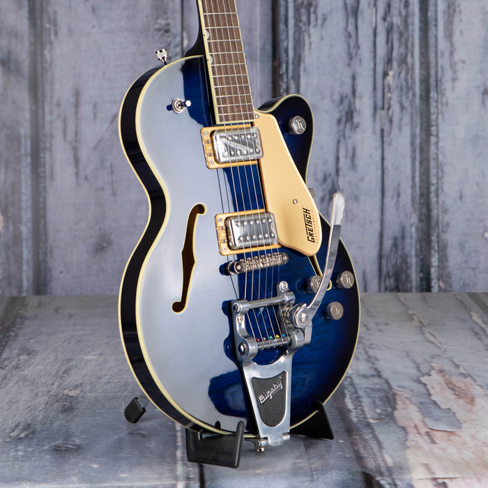 Gretsch G5655T-QM Electromatic Center Block Jr. Single-Cut Quilted Maple With Bigsby Semi-Hollowbody, Hudson Sky