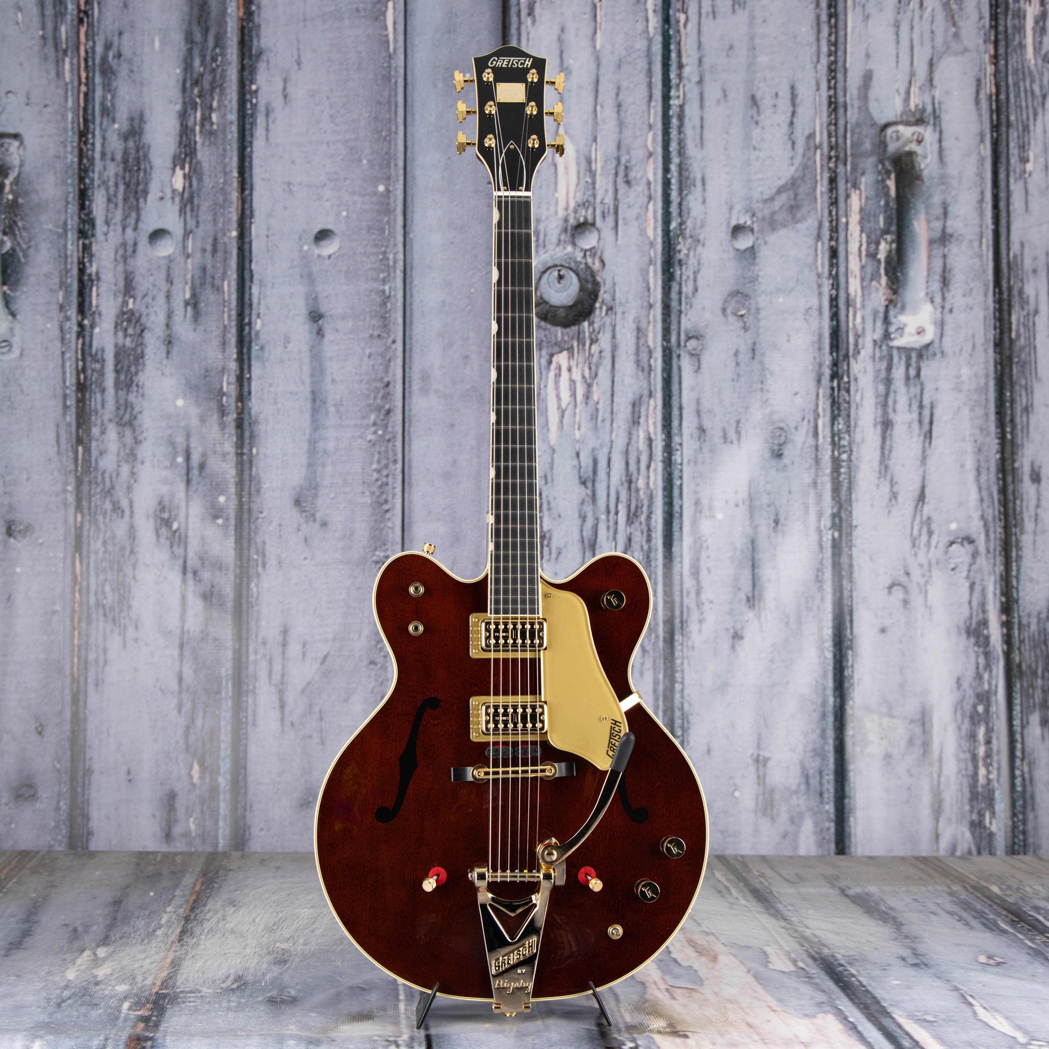 Gretsch G6122T-62 Vintage Select Edition '62 Chet Atkins Country Gentleman Hollowbody W/ Bigsby Electric Guitar, Walnut Stain, front