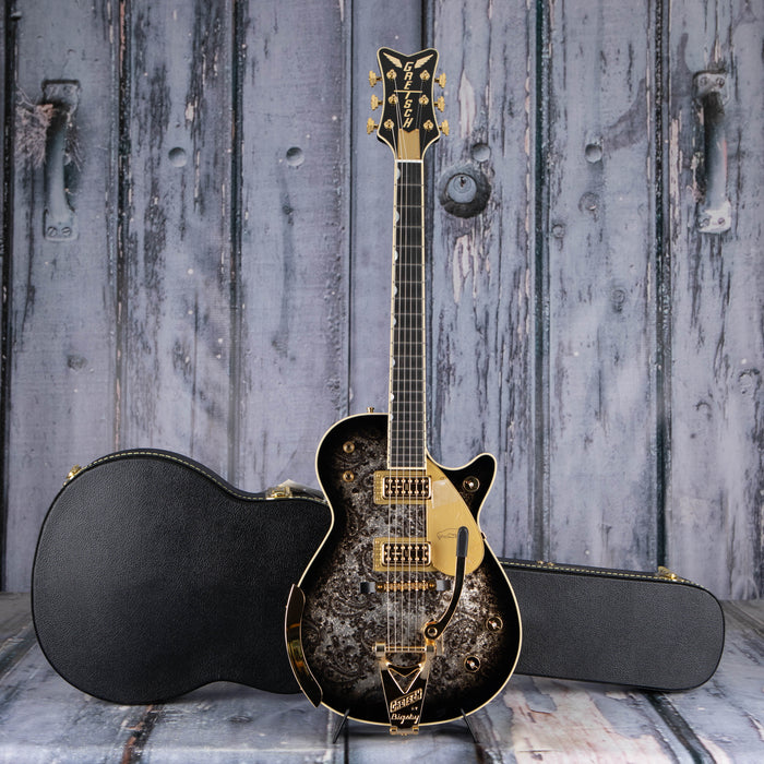 Gretsch G6134TG Limited Edition Paisley Penguin W/ String-Thru Bigsby, Black Paisley