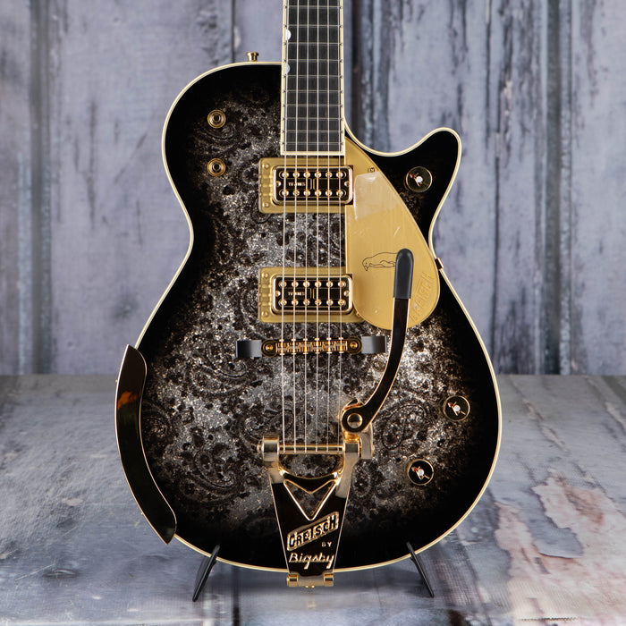 Gretsch G6134TG Limited Edition Paisley Penguin W/ String-Thru Bigsby, Black Paisley