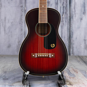 Gretsch Jim Dandy Dreadnought Acoustic Guitar, Deep Cherry Burst, front closeup