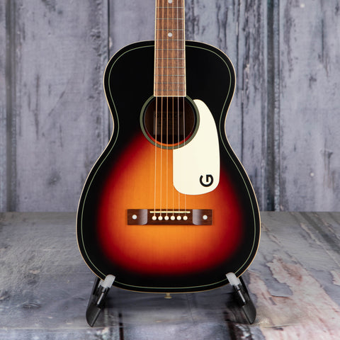 Gretsch Jim Dandy Parlor Acoustic Guitar, Rex Burst, front closeup