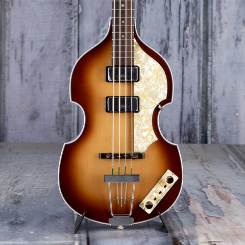 Höfner H500/1-61-0 1961 Limited Cavern Reissue Violin Bass Guitar, Sunburst, front closeup