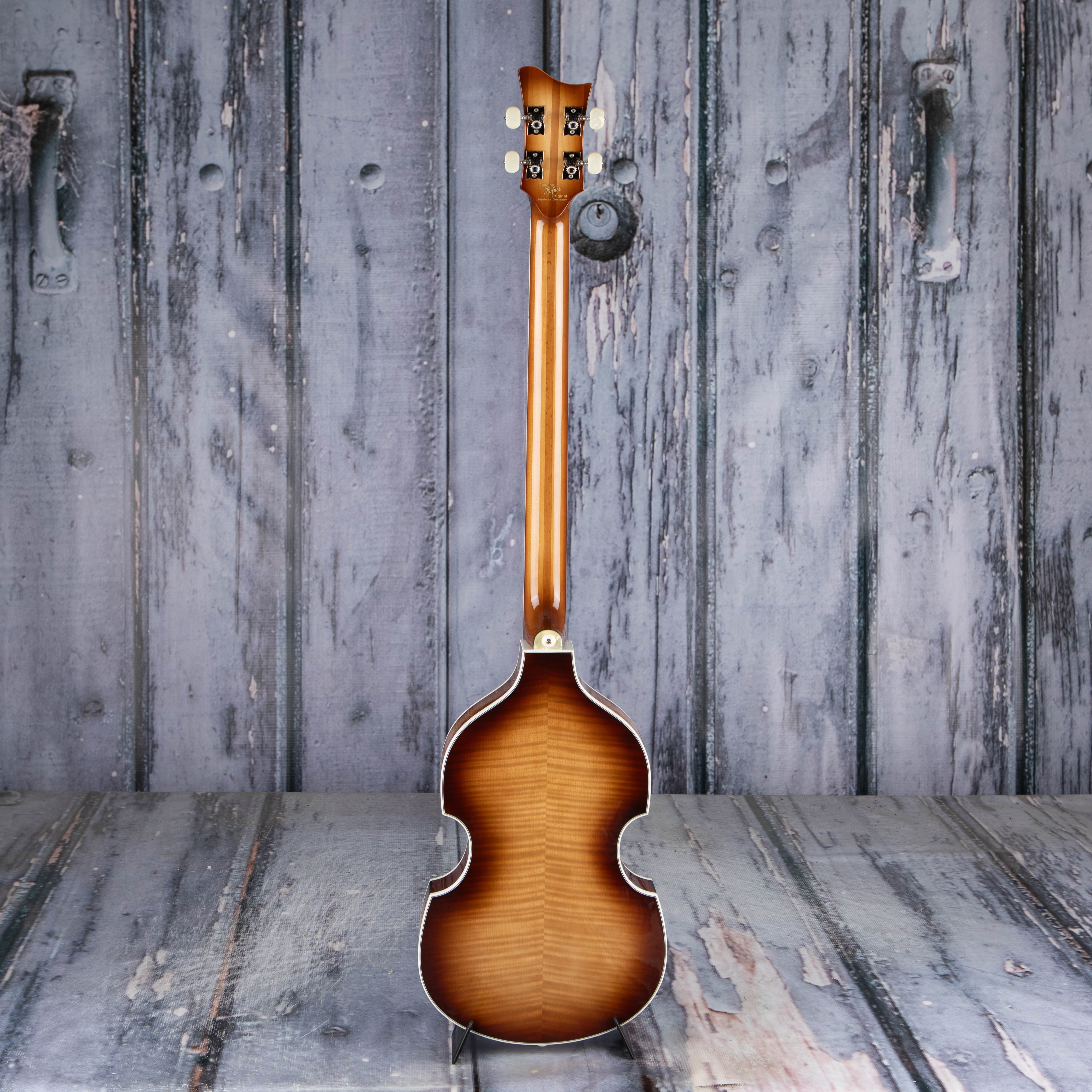 Höfner H500/1-64L-0 1964 Reissue Left-Handed Violin Bass Guitar, Sunburst, back