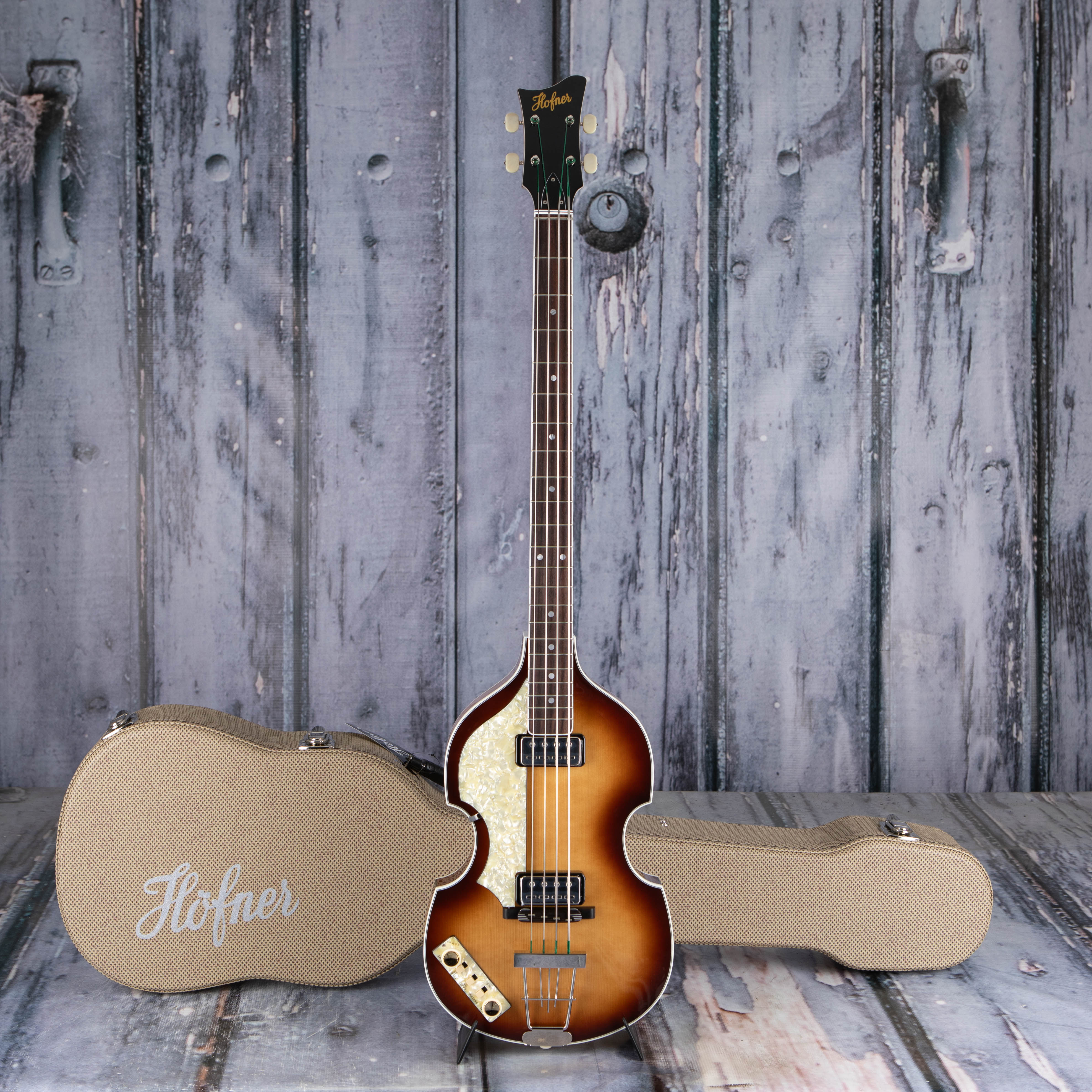 Höfner H500/1-64L-0 1964 Reissue Left-Handed Violin Bass Guitar, Sunburst, case
