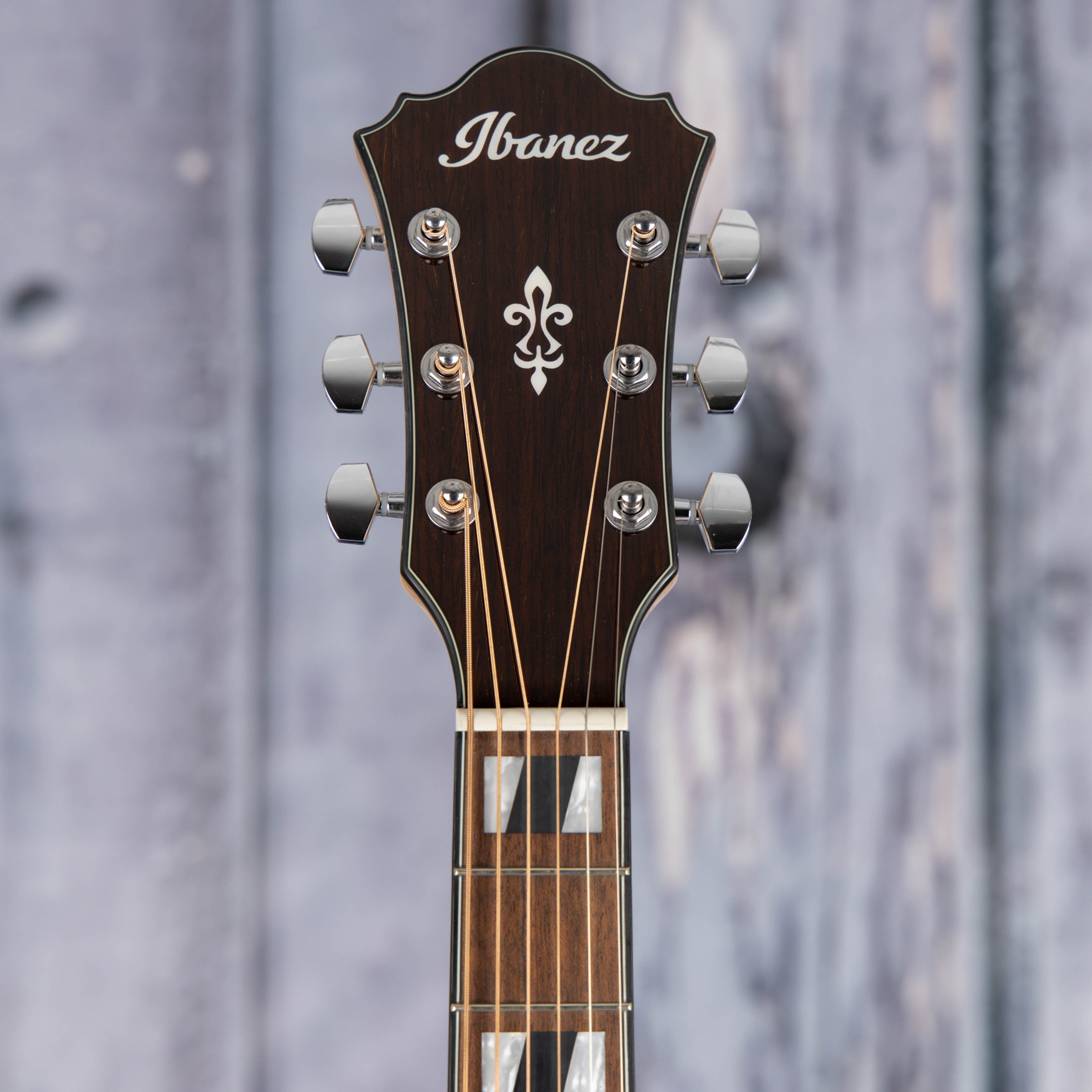 Ibanez AE170 Acoustic/Electric Guitar, Natural, front headstock