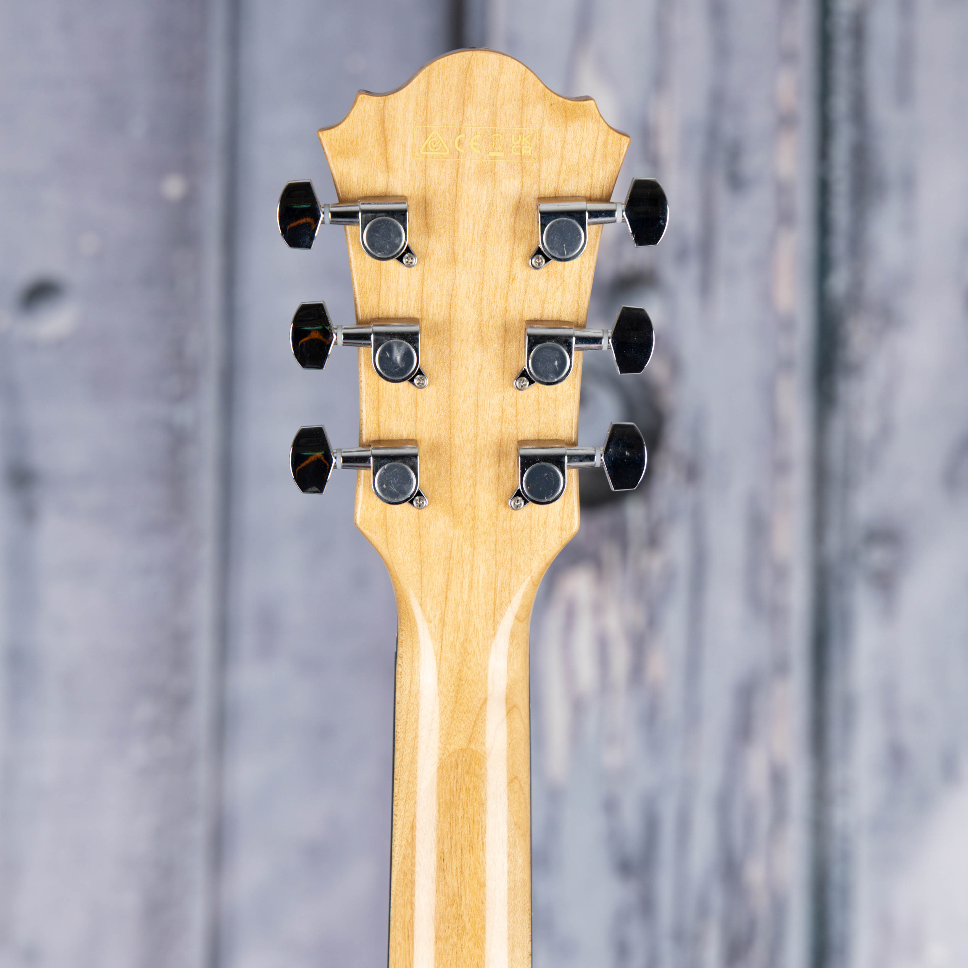 Ibanez AE170 Acoustic/Electric Guitar, Natural, back headstock