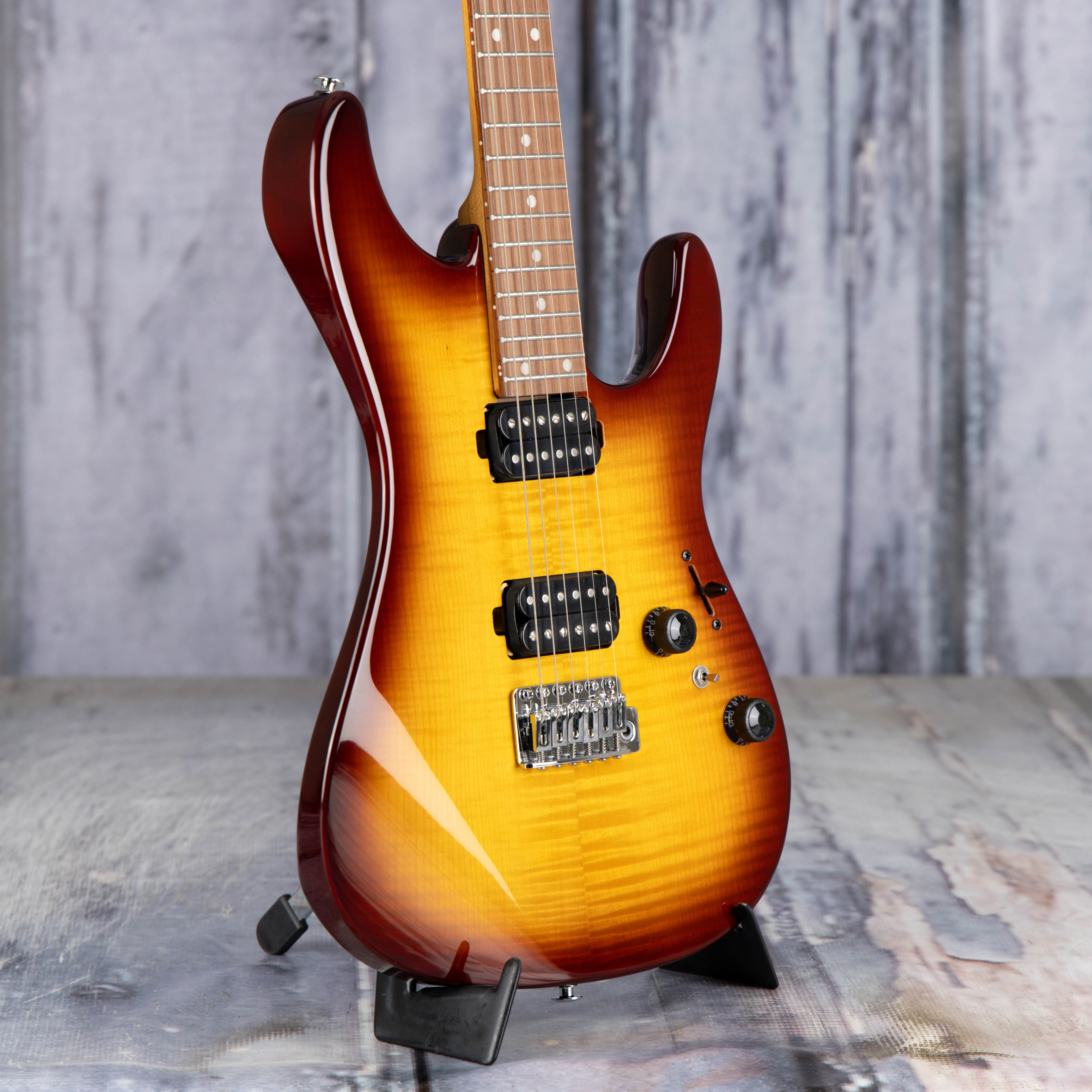 Ibanez AZ24S1F Electric Guitar, Violin Sunburst, angle