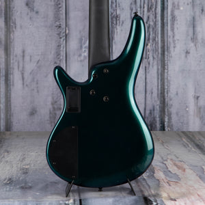 Ibanez Bass Workshop SRMS725 5-String Electric Bass Guitar, Blue Chameleon, back closeup