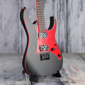 Ibanez GRG131DX Electric Guitar, Black Flat, angle
