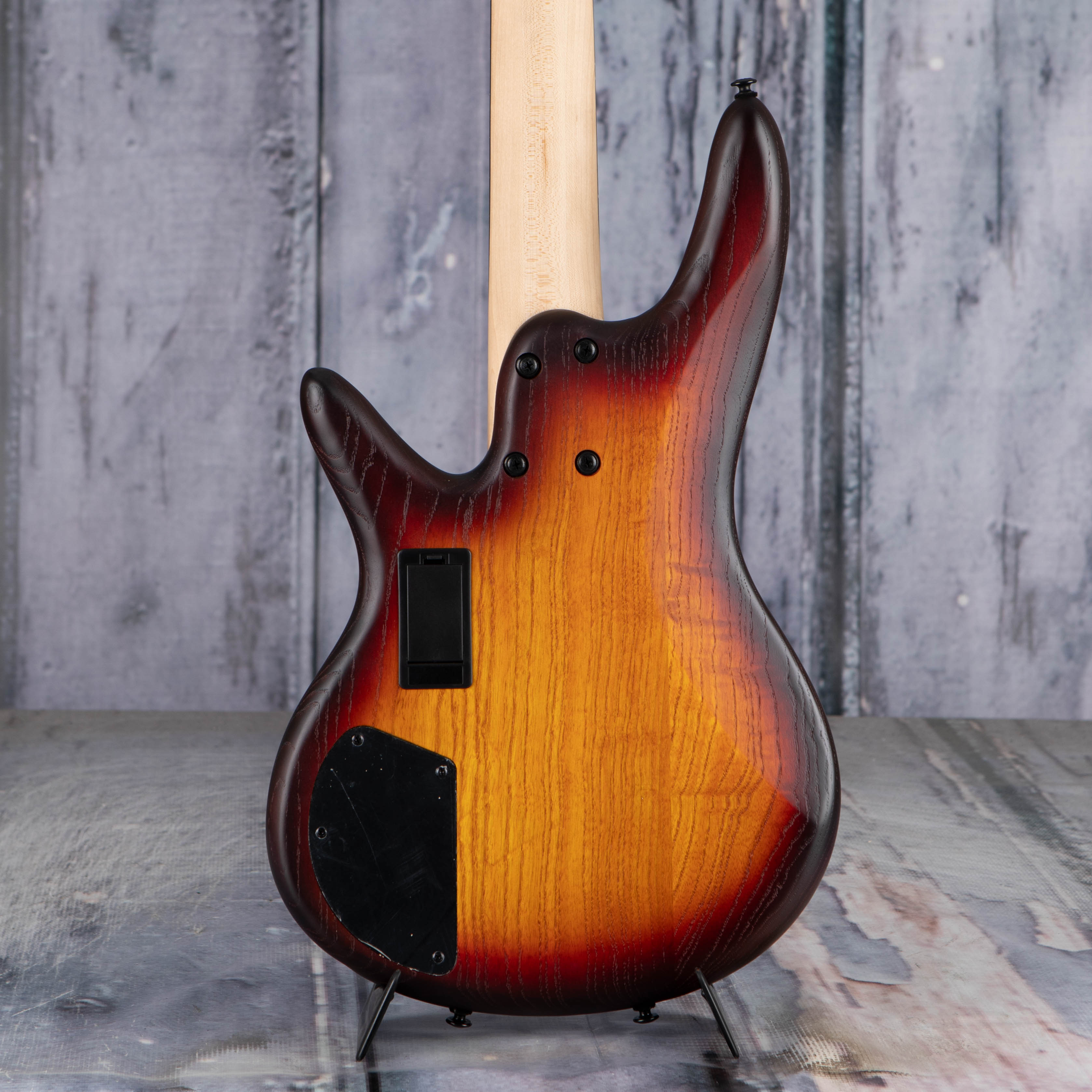 Ibanez GWB205 Gary Willis Signature Fretless 5-String Bass Guitar, Tequila Sunrise Flat, back closeup