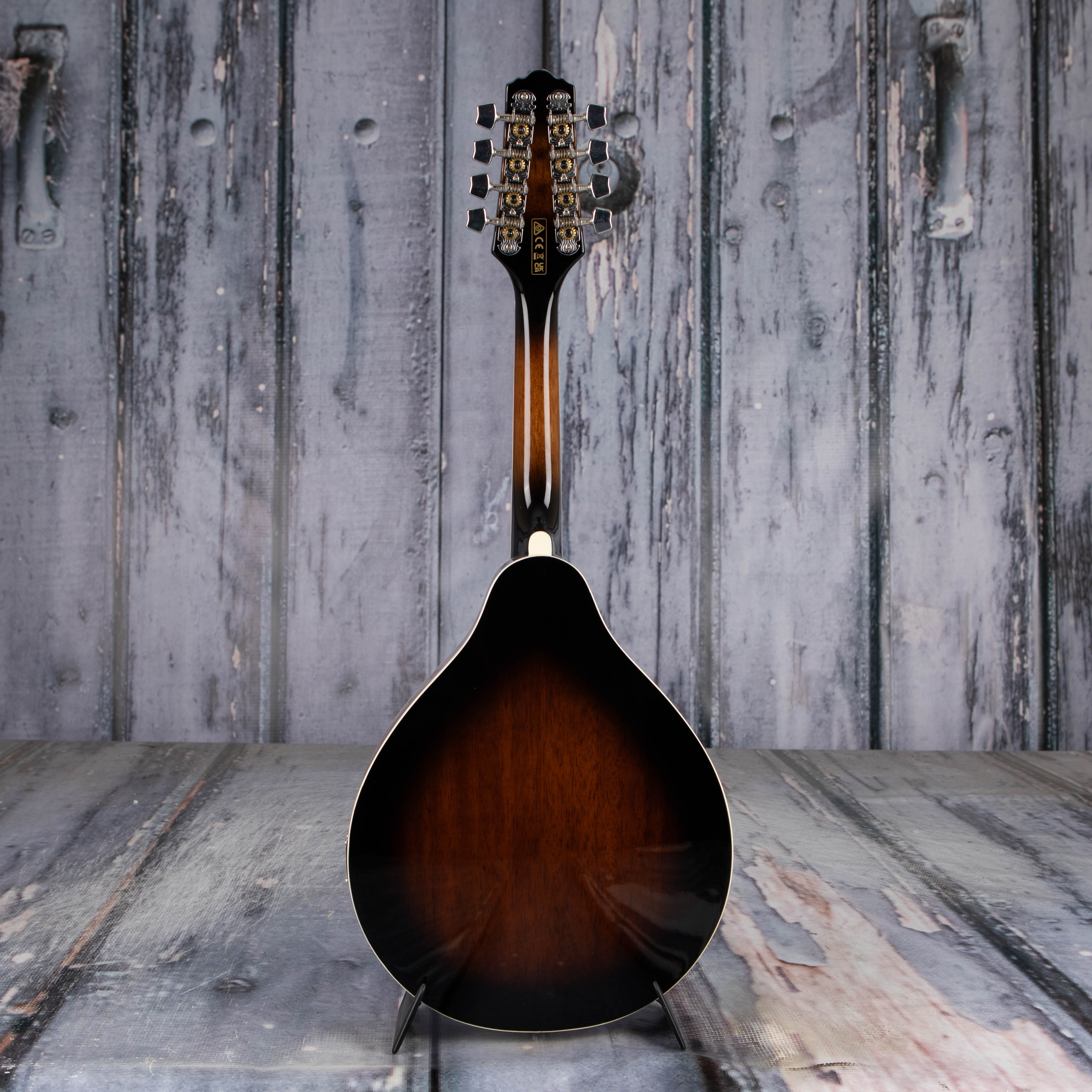 Ibanez M510E A-Style Acoustic/Electric Mandolin, Dark Violin Sunburst High Gloss, back