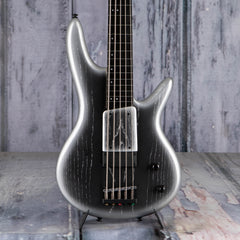 Ibanez Premium Gary Willis Signature Fretless 5-String Bass, Silver Wave Burst Flat