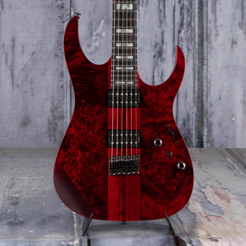 Ibanez Premium RGT1221PB Electric Guitar, Stained Wine Red Low Gloss, front closeup