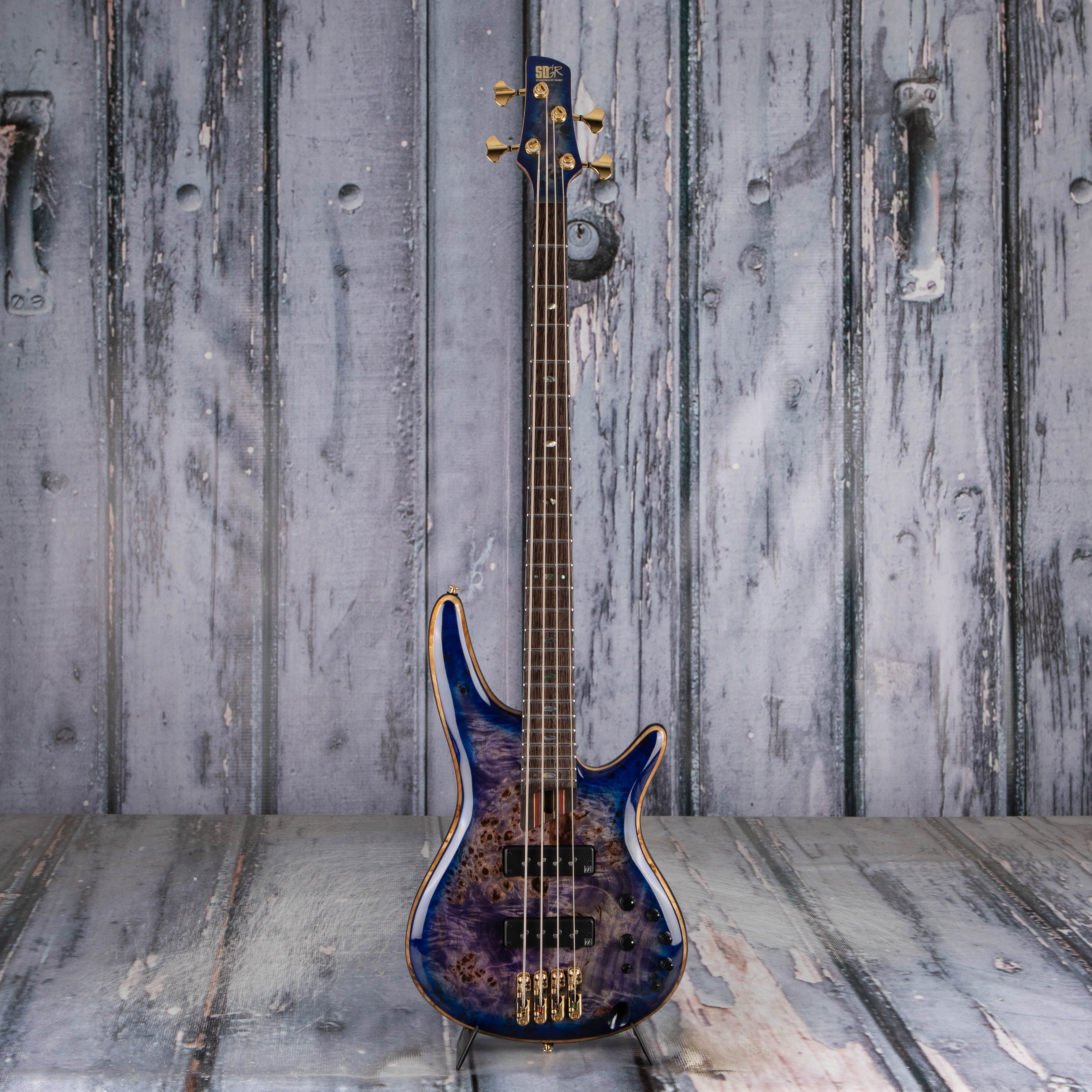 Ibanez Premium SR2600 Electric Bass Guitar, Cerulean Blue Burst, front