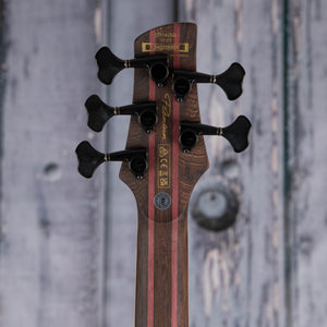 Ibanez SR Premium 5-String Electric Bass Guitar, Caribbean Green Low Gloss, back headstock
