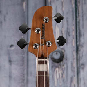 Ibanez Talman TMB400TA Electric Bass Guitar, Iced Americano Burst, front headstock