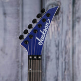 Jackson American Series Virtuoso Electric Guitar, Mystic Blue, front headstock