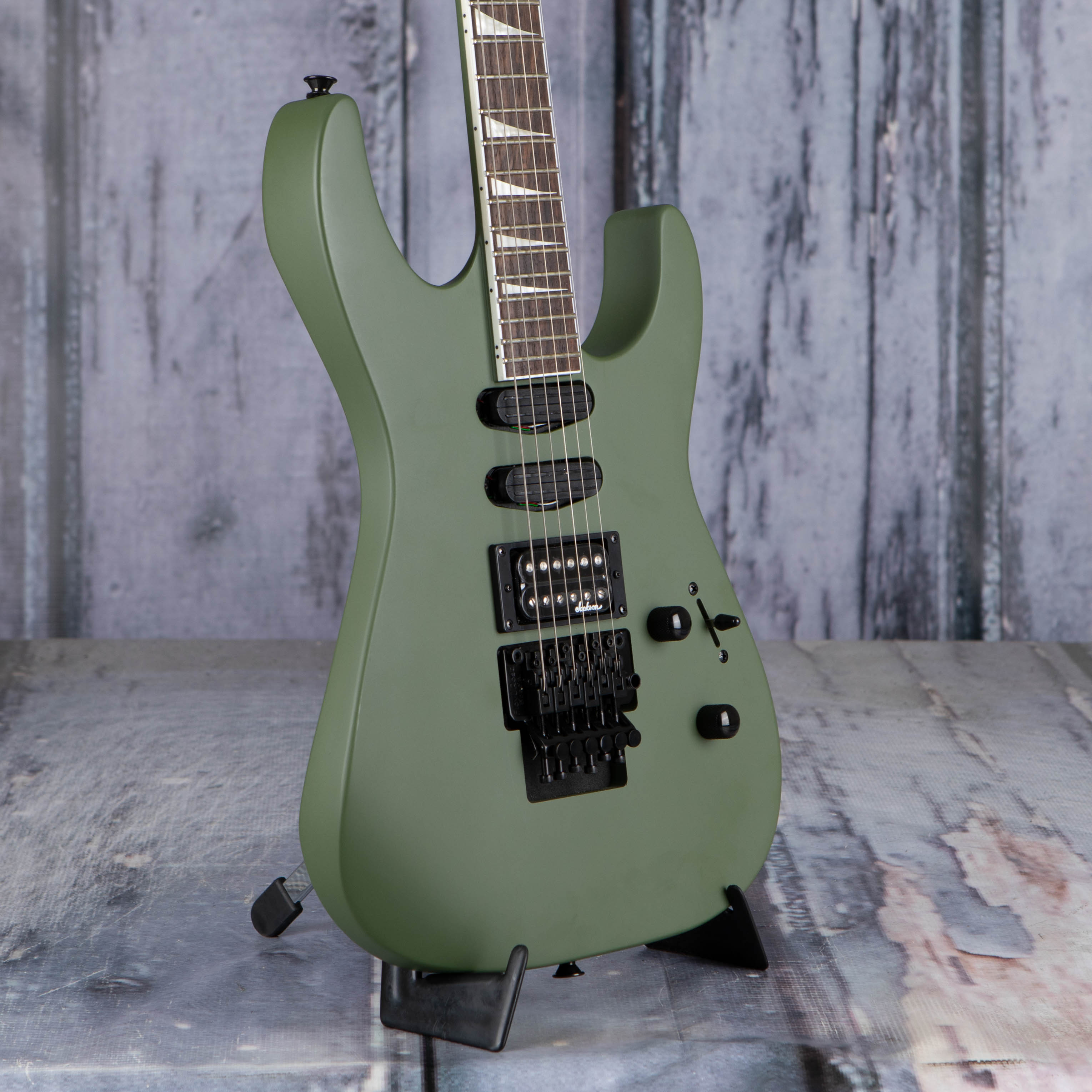 Jackson X Series Soloist SL3X DX Electric Guitar, Matte Army Drab, angle