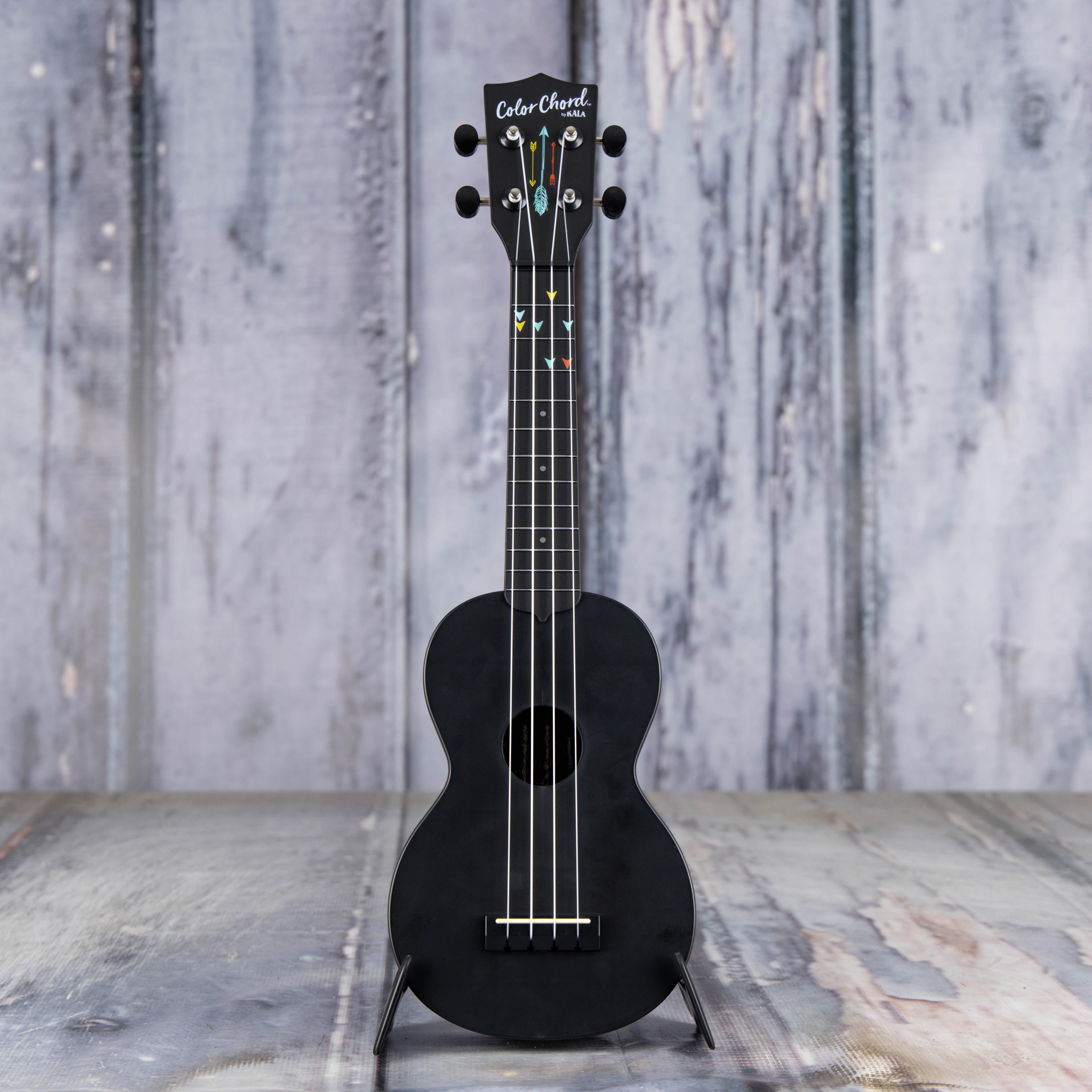 Kala LTP-SCC Learn To Play Color Chord Ukulele, Black, front