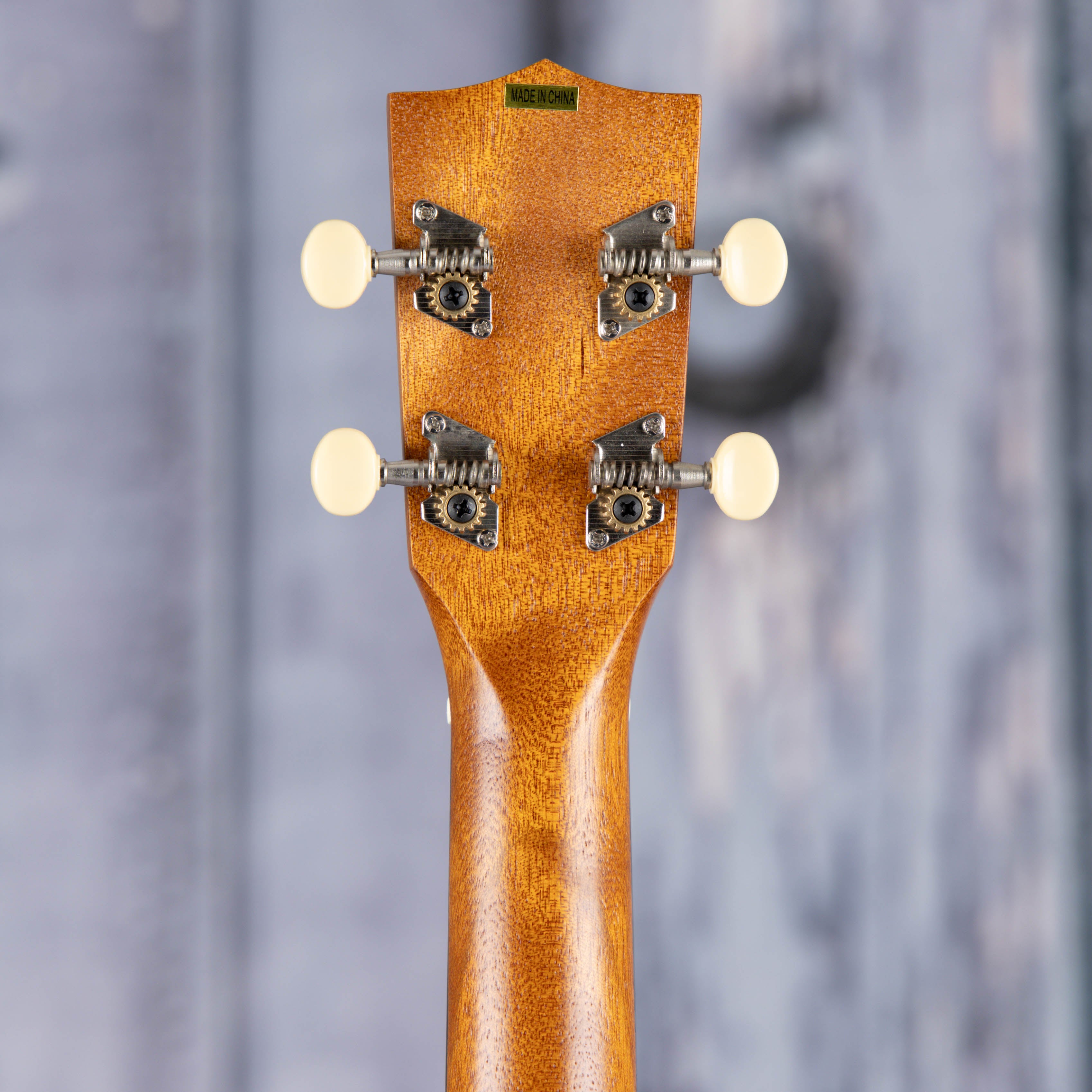 Kala MK-B Makala Baritone Ukulele, Natural, back headstock
