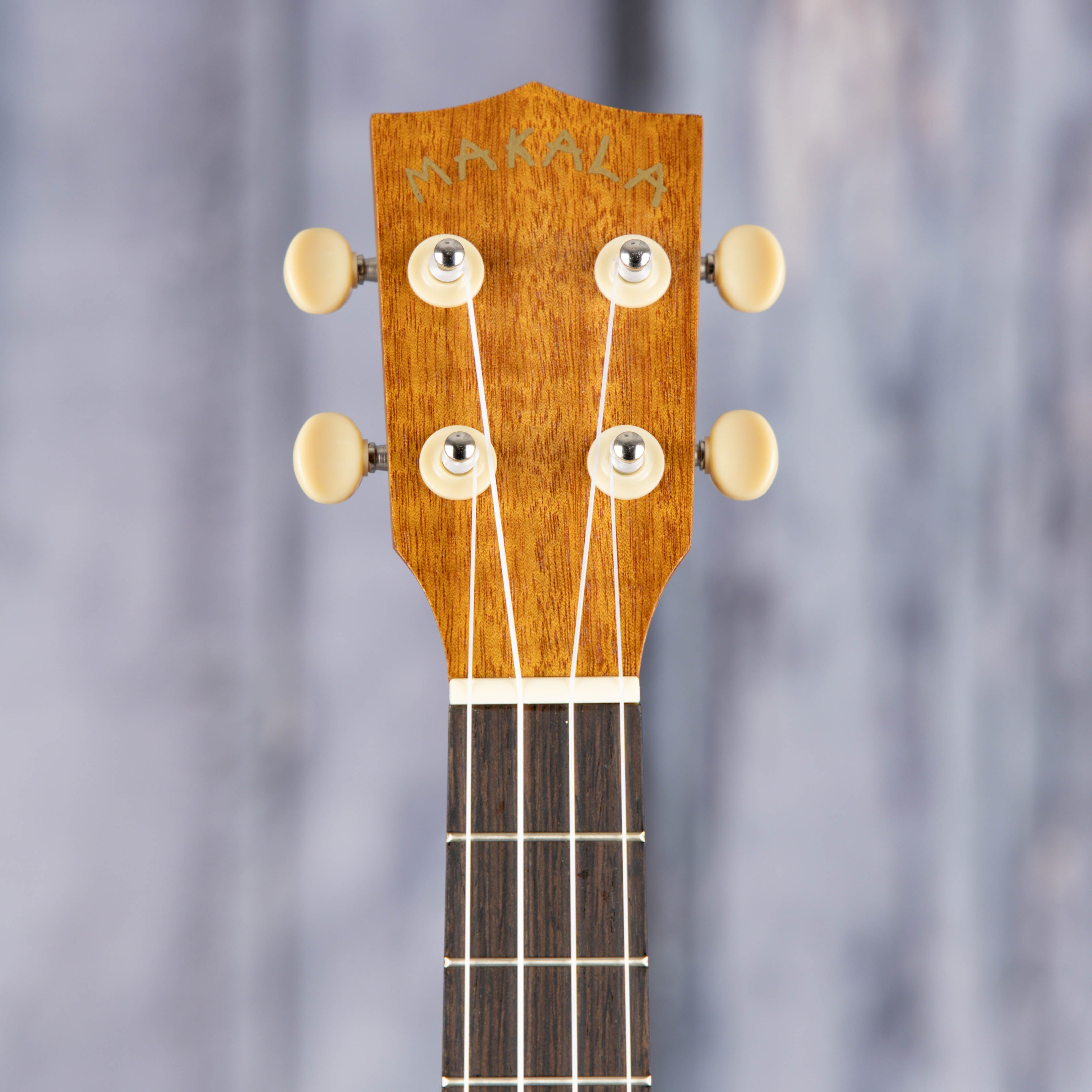 Kala MK-TE Makala Tenor Acoustic/Electric Ukulele, Natural, front headstock